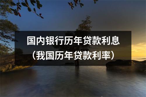 国内银行历年贷款利息（我国历年贷款利率）