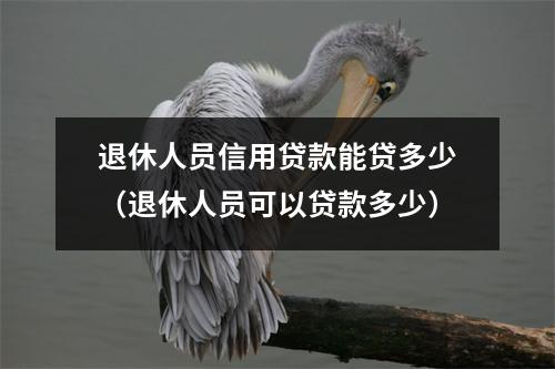 退休人员信用贷款能贷多少（退休人员可以贷款多少）