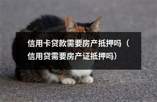 信用卡贷款需要房产抵押吗(信用贷需要房产证抵押吗)