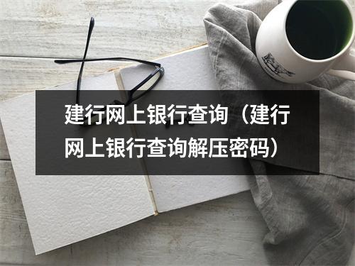 建行网上银行查询（建行网上银行查询解压密码）