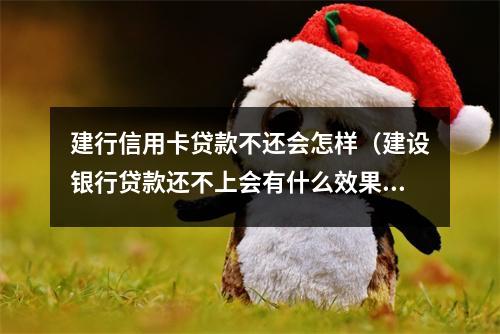 建行信用卡贷款不还会怎样（建设银行贷款还不上会有什么效果）