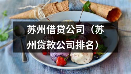苏州借贷公司（苏州贷款公司排名）
