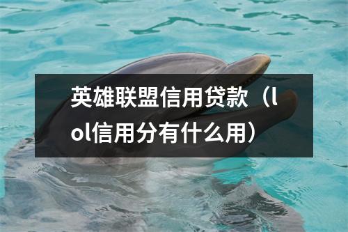 英雄联盟信用贷款（lol信用分有什么用）