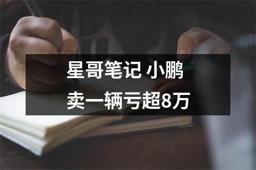 星哥笔记 小鹏卖一辆亏超8万