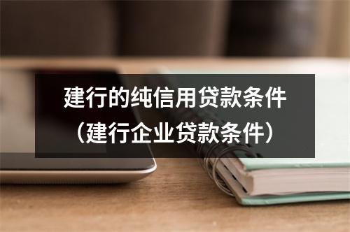建行的纯信用贷款条件（建行企业贷款条件）