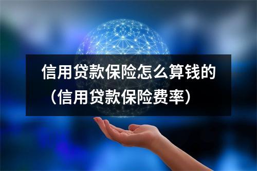 信用贷款保险怎么算钱的（信用贷款保险费率）