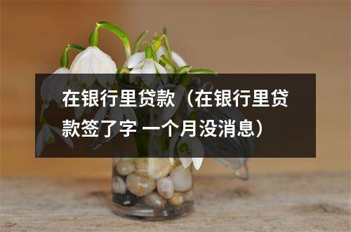 在银行里贷款（在银行里贷款签了字 一个月没消息）