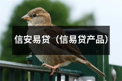 信安易贷（信易贷产品）