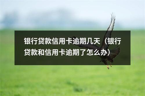 银行贷款信用卡逾期几天（银行贷款和信用卡逾期了怎么办）