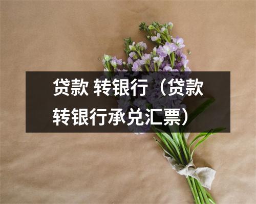 贷款 转银行（贷款转银行承兑汇票）