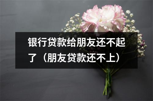 银行贷款给朋友还不起了（朋友贷款还不上）