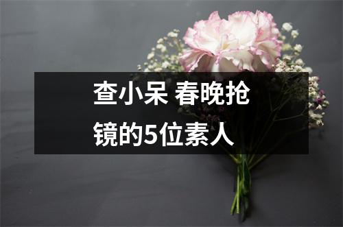 查小呆 春晚抢镜的5位素人