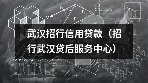 武汉招行信用贷款(招行武汉贷后服务中心)