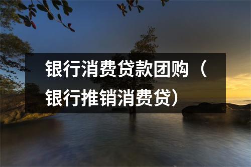 银行消费贷款团购（银行推销消费贷）