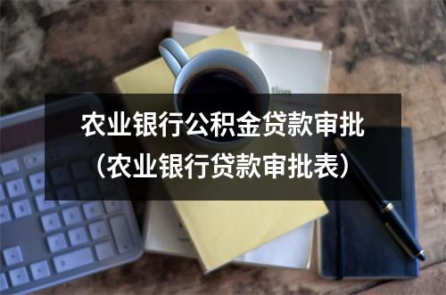 农业银行公积金贷款审批（农业银行贷款审批表）