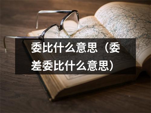 委比什么意思（委差委比什么意思）