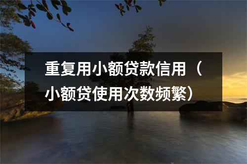 重复用小额贷款信用（小额贷使用次数频繁）