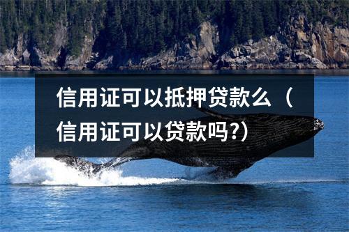 信用证可以抵押贷款么(信用证可以贷款吗?)