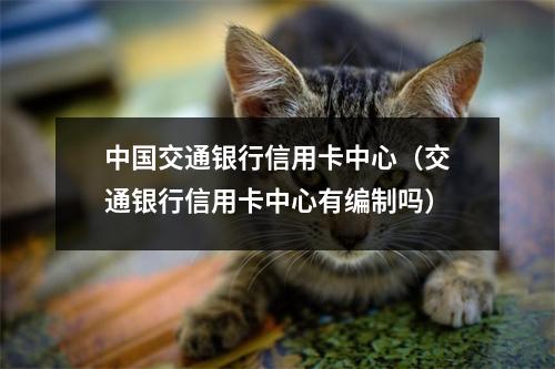 中国交通银行信用卡中心（交通银行信用卡中心有编制吗）