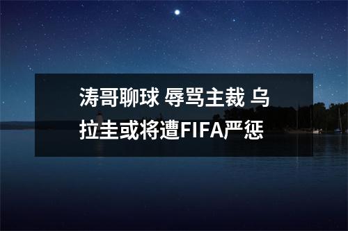 涛哥聊球 辱骂主裁 乌拉圭或将遭FIFA严惩