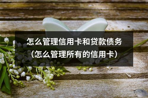 怎么管理信用卡和贷款债务（怎么管理所有的信用卡）