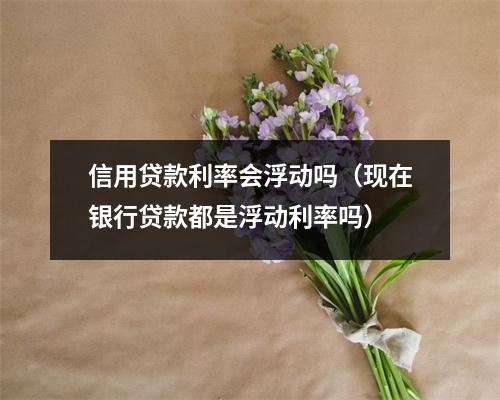 信用贷款利率会浮动吗（现在银行贷款都是浮动利率吗）