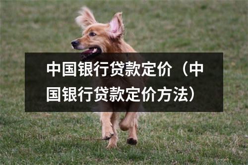 中国银行贷款定价（中国银行贷款定价方法）