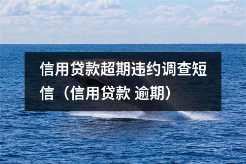 信用贷款超期违约调查短信（信用贷款 逾期）