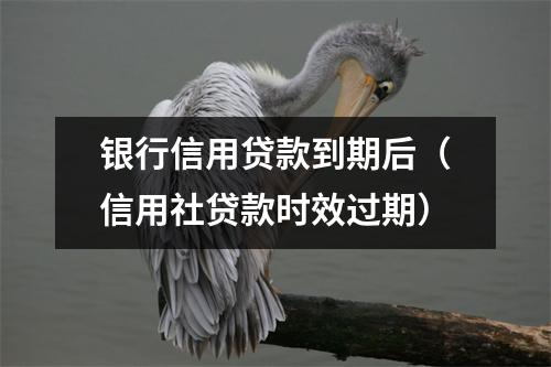 银行信用贷款到期后（信用社贷款时效过期）