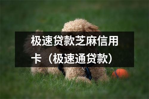 极速贷款芝麻信用卡（极速通贷款）
