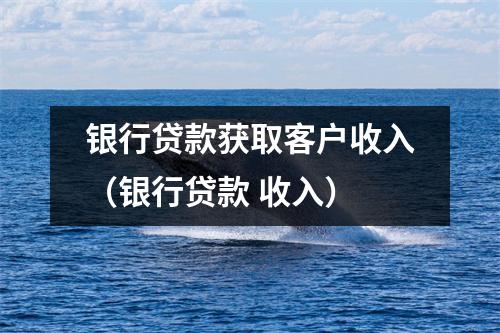 银行贷款获取客户收入（银行贷款 收入）