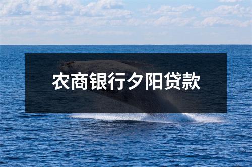 农商银行夕阳贷款