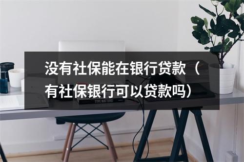 没有社保能在银行贷款（有社保银行可以贷款吗）