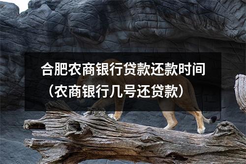 合肥农商银行贷款还款时间（农商银行几号还贷款）