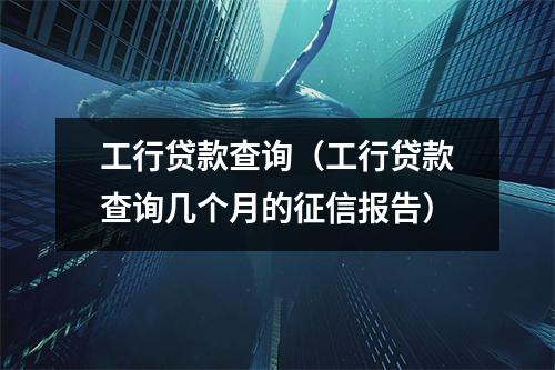 工行贷款查询（工行贷款查询几个月的征信报告）