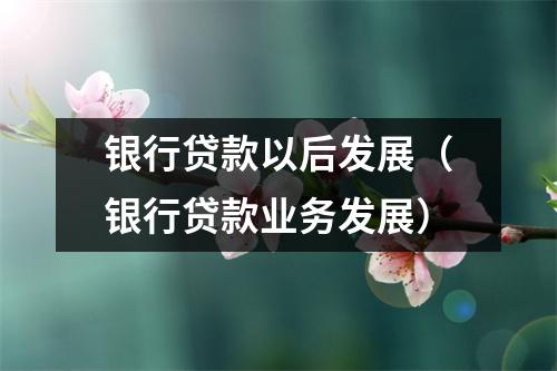 银行贷款以后发展（银行贷款业务发展）