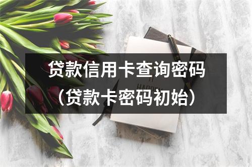贷款信用卡查询密码(贷款卡密码初始)