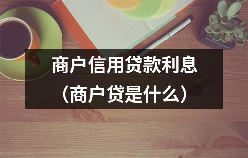 商户信用贷款利息（商户贷是什么）