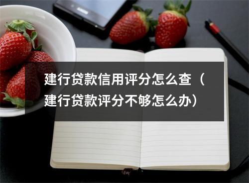 建行贷款信用评分怎么查（建行贷款评分不够怎么办）