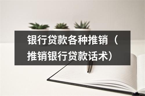 银行贷款各种推销（推销银行贷款话术）