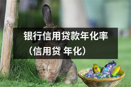 银行信用贷款年化率（信用贷 年化）