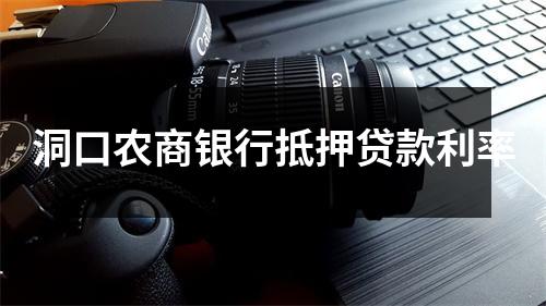 洞口农商银行抵押贷款利率