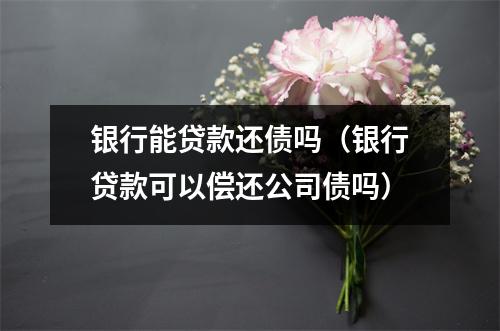 银行能贷款还债吗（银行贷款可以偿还公司债吗）