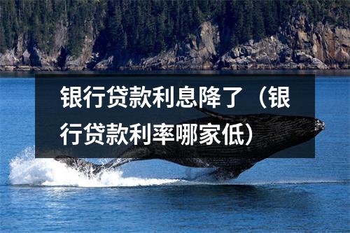 银行贷款利息降了(银行贷款利率哪家低)