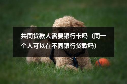 共同贷款人需要银行卡吗（同一个人可以在不同银行贷款吗）