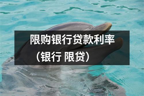 限购银行贷款利率（银行 限贷）