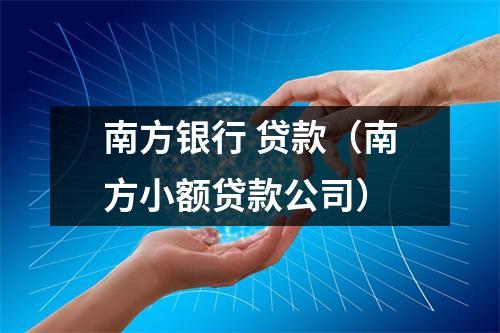 南方银行 贷款（南方小额贷款公司）