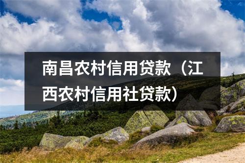 南昌农村信用贷款（江西农村信用社贷款）