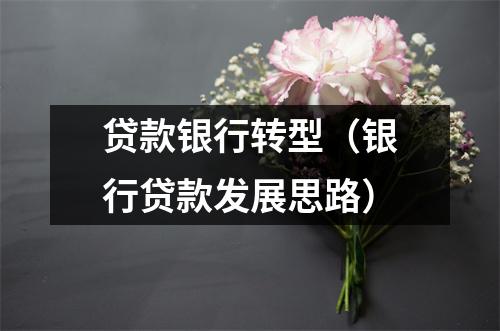 贷款银行转型（银行贷款发展思路）