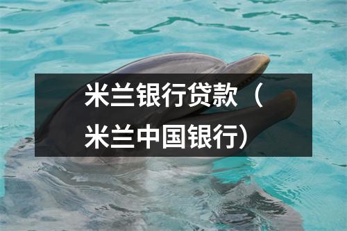 米兰银行贷款（米兰中国银行）